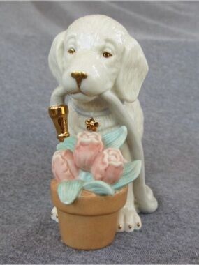 Lenox “Spring Flowers” Puppy Figurine - May